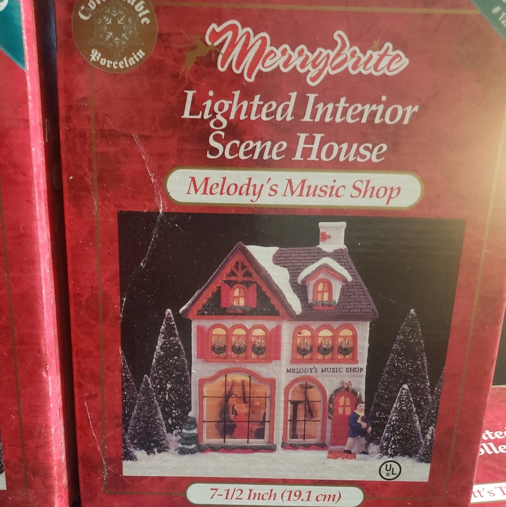 Merrybrite lighted interior house MELODYS MUSIC SHOP